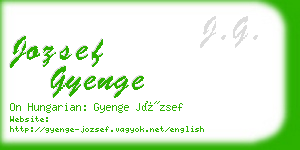 jozsef gyenge business card